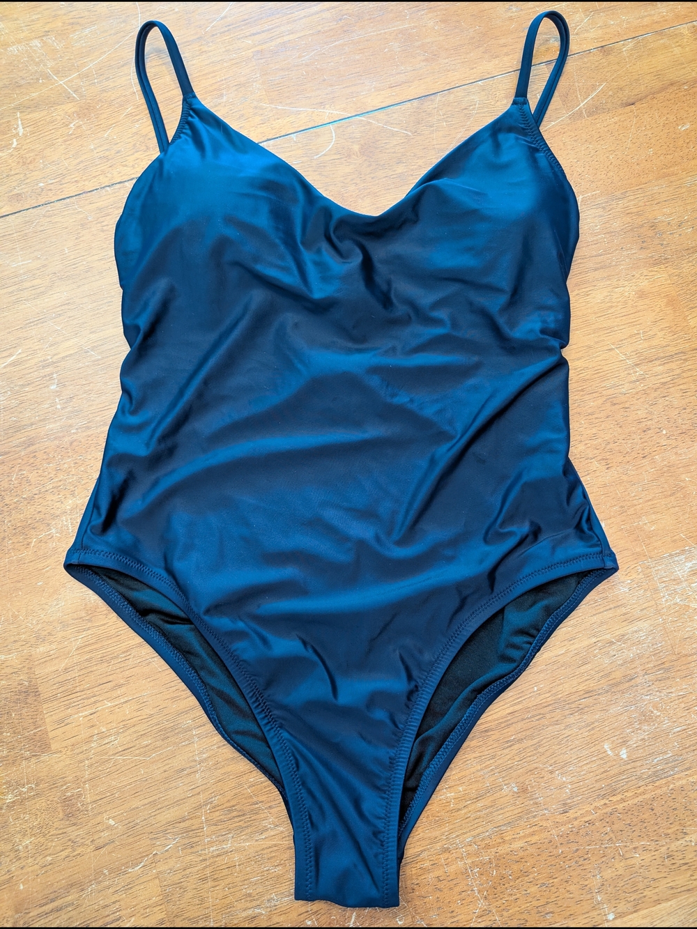 J. Crew Re-imagined Navy Scoop Neck One-Piece Swimsuit